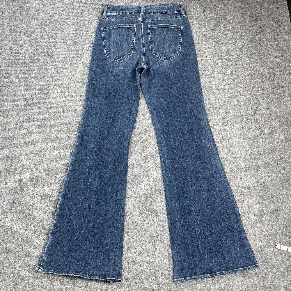 Express Jeans Womens Medium 27X32 Mid Rise 70s Flare Ultra Hyper Stretch - Picture 2 of 11